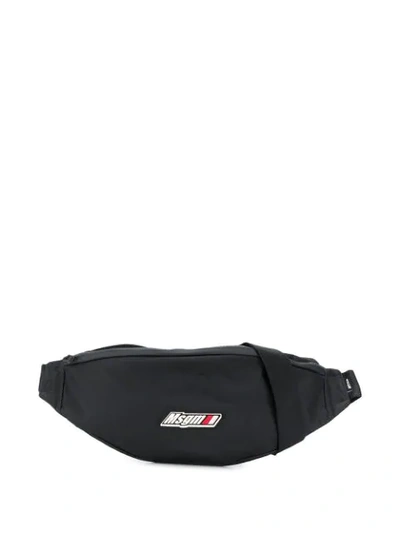 Shop Msgm Logo Belt Bag In Black