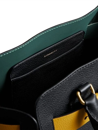 Shop Burberry The Small Leather Belt Bag In Black