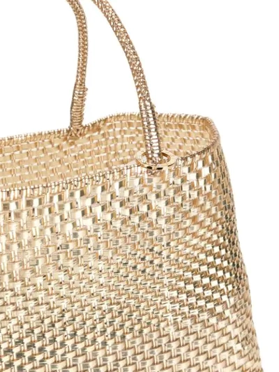 Shop Anteprima Woven Tote Bag In Oro Chiaro 164