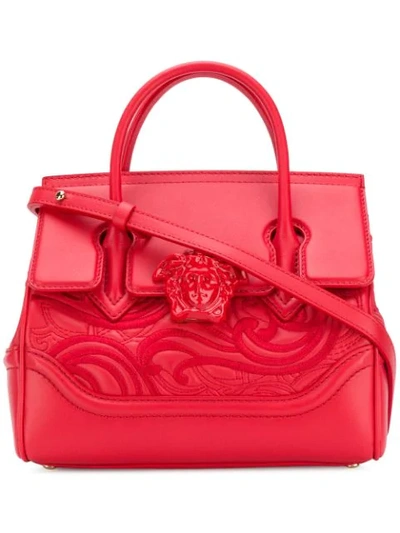 Shop Versace Palazzo Empire Tote Bag - Red