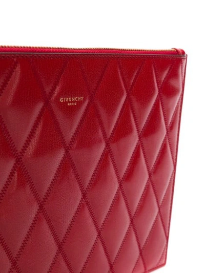 Shop Givenchy Small Gv3 Quilted Pouch In Red