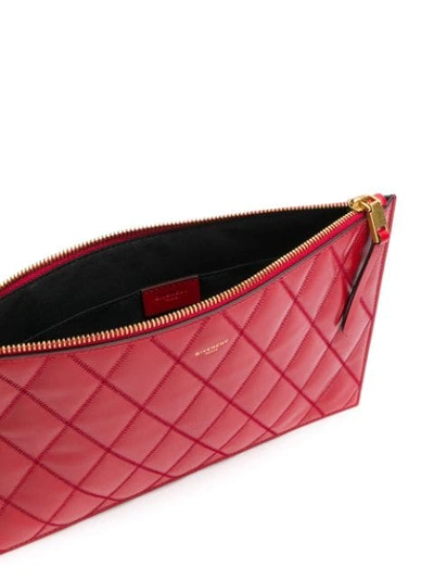 Shop Givenchy Small Gv3 Quilted Pouch In Red