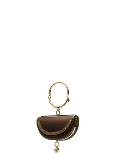 CHLOÉ NILE MINAUDIÈRE CROSS-BODY BAG - 棕色