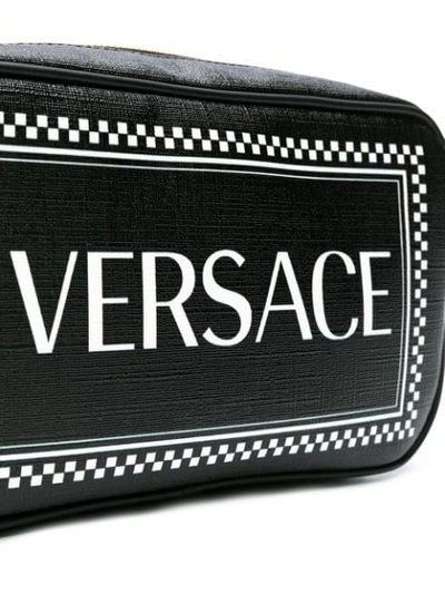 Shop Versace 90s Vintage Logo Print Belt Bag In Black