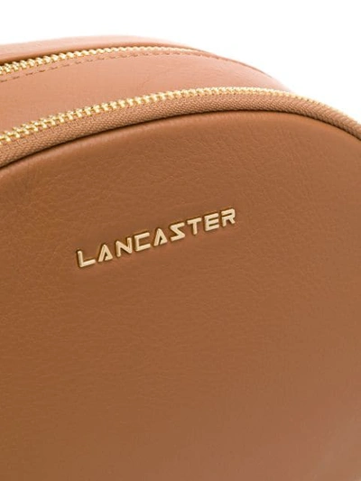 Shop Lancaster Logo Plaque Crossbody Bag In Neutrals