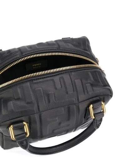 Shop Fendi Ffreedom Embossed Shoulder Bag In Black