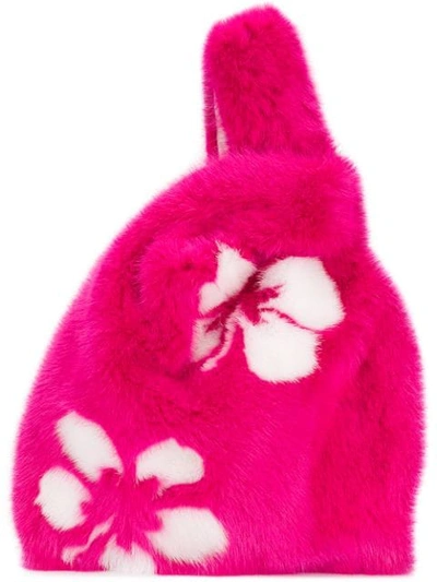 Shop Simonetta Ravizza Furrissima Hibiscus Tote - Pink