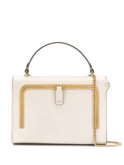 Shop Anya Hindmarch Small Postbox Tote Bag In Neutrals