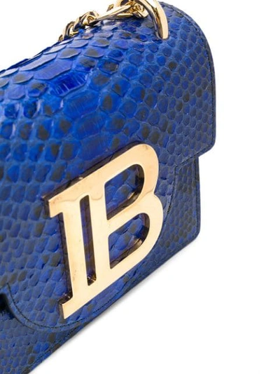 Shop Balmain 'b-bag 21' Umhängetasche In Blue