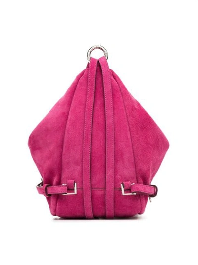 Shop Manu Atelier Fuchsia Fernweh Mini Suede Backpack - Pink