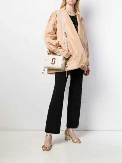 Shop Marc Jacobs The Quilted Softshot 21 Shoulder Bag In Neutrals