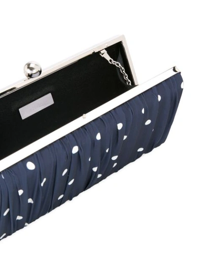 Shop We11 Done Dot Print Chain Clutch Bag In Blue