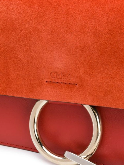Shop Chloé Small Faye Shoulder Bag In Red