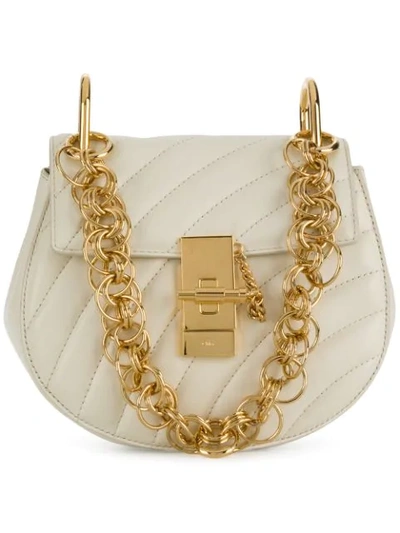 Shop Chloé Drew Bijou Mini Shoulder Bag In White