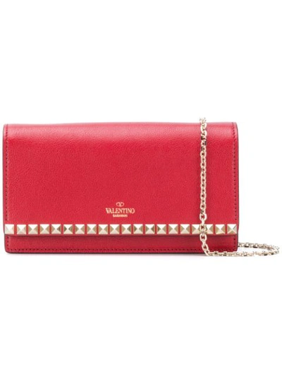 Shop Valentino Alentino Garavani Rockstud Crossbody Bag In Red