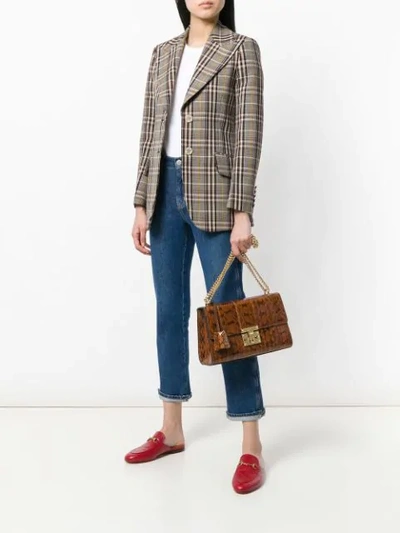 Shop Gucci Padlock Medium Shoulder Bag - Brown