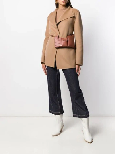 Shop Fendi 3 Pockets Mini Belt Bag In Brown