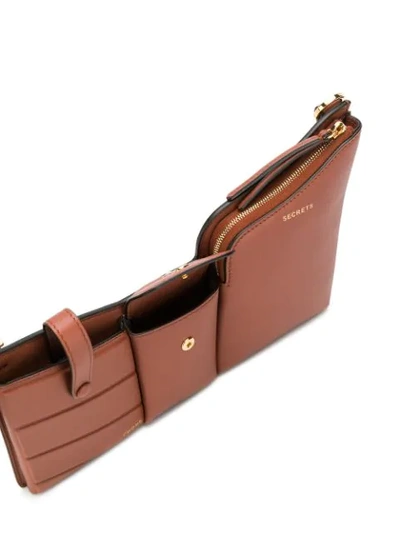 Shop Fendi 3 Pockets Mini Belt Bag In Brown