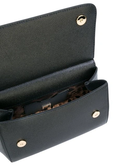 Shop Dolce & Gabbana Mini Sicily Shoulder Bag In Black