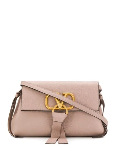 Shop Valentino Vring Shoulder Bag In Neutrals