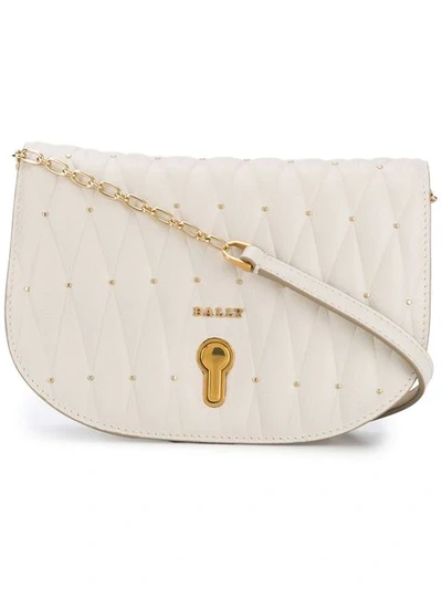 Shop Bally Quilted Mini Bag In Neutrals
