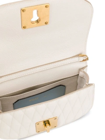 Shop Bally Quilted Mini Bag In Neutrals