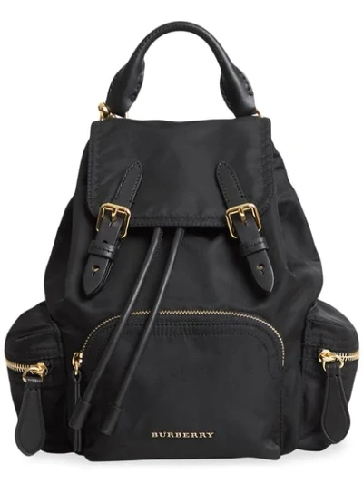 Shop Burberry The Crossbody Rucksack In Nylon And Leather In 100