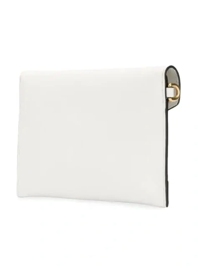 Shop Moschino Teddy Bear Envelope Clutch In White