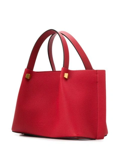 Shop Valentino Vchain Tote Bag In Red