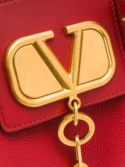 Shop Valentino Vchain Tote Bag In Red