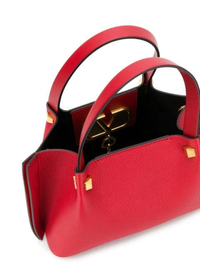 Shop Valentino Vchain Tote Bag In Red