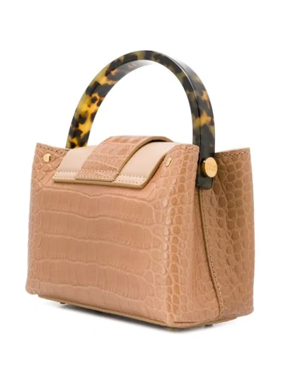 Shop Nico Giani Top-handle Tote In Neutrals