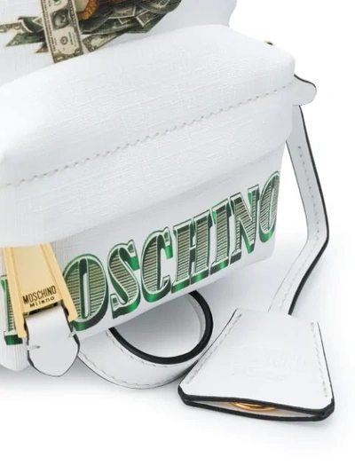 Shop Moschino Teddy Bear Mini Backpack In 3001 White