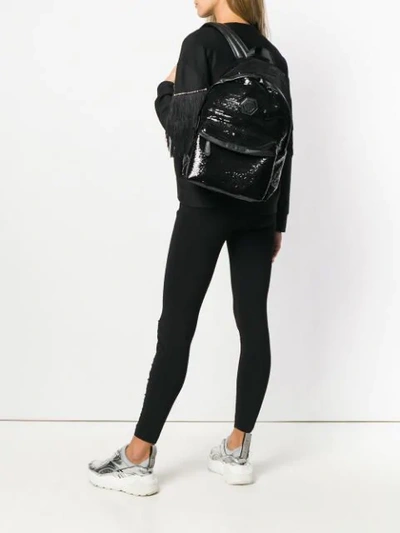 Shop Philipp Plein Sequin Embellished Backpack In Black