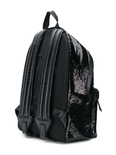 Shop Philipp Plein Sequin Embellished Backpack In Black