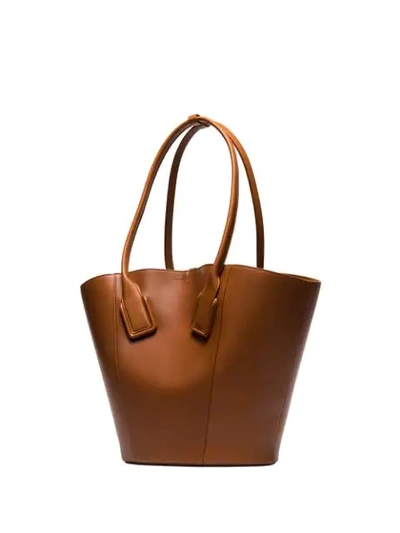 Shop Bottega Veneta Basket Tote Bag In Brown
