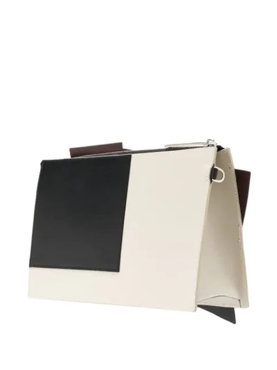 Shop A-cold-wall* Mies Tri Colour Clutch Bag In Black