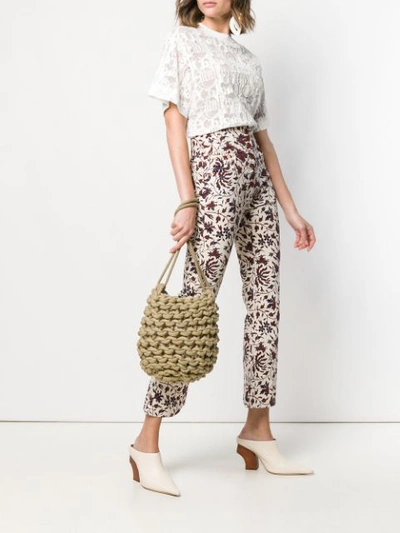 Shop Alienina Braided Bag In Neutrals