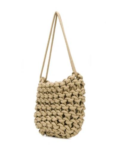 Shop Alienina Braided Bag In Neutrals