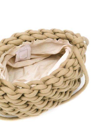 Shop Alienina Braided Bag In Neutrals