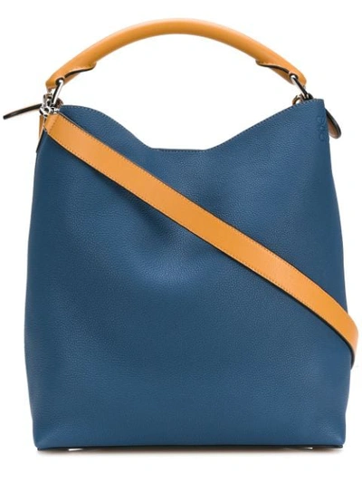 Shop Loewe T Bucket Bag - Blue