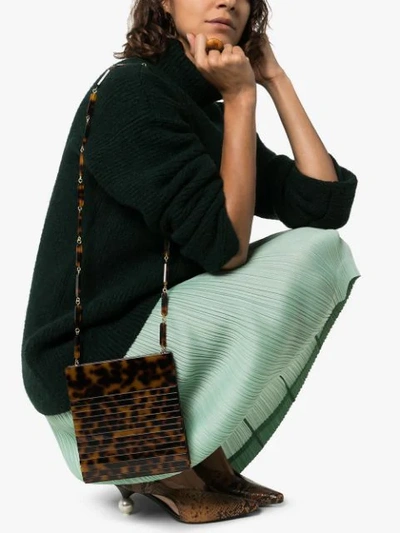 Shop Cult Gaia Dixie Tortoiseshell Shoulder Bag In Brown