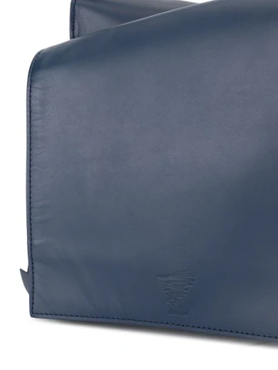 Shop Discord Yohji Yamamoto Double Structured Shoulder Bag In Blue
