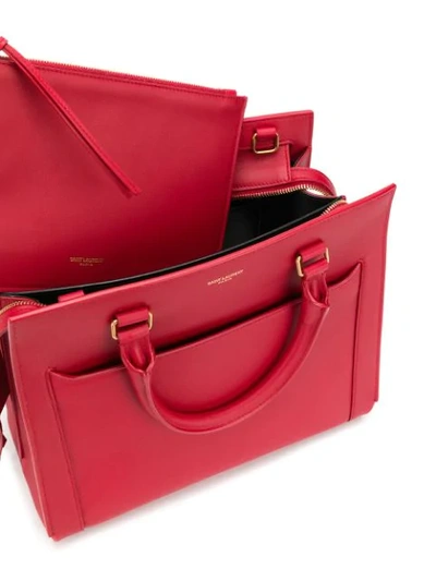 Shop Saint Laurent East Side Tote Bag In Red