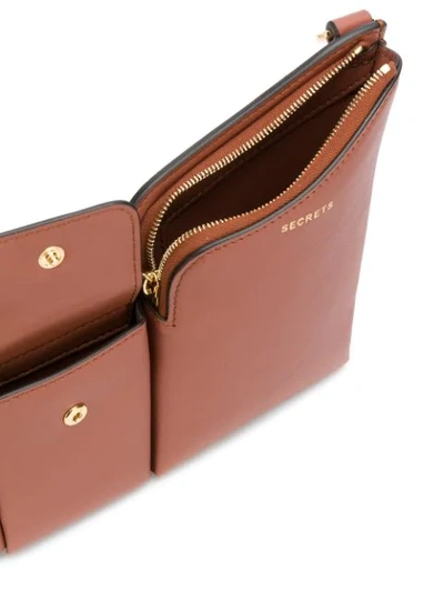 Shop Fendi Three-pockets Mini Bag In Brown
