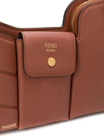 FENDI THREE-POCKETS MINI BAG - 棕色