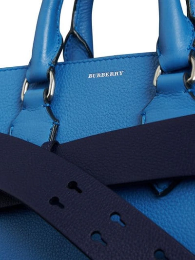 Shop Burberry The Small Leather Belt Bag In Hydrangea Blue