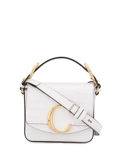 Shop Chloé C Shoulder Bag In White