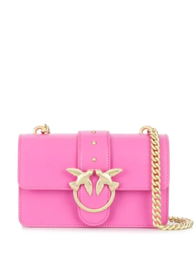 Shop Pinko Love Simply Shoulder Bag In Pink