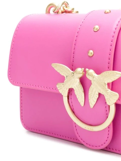 Shop Pinko Love Simply Shoulder Bag In Pink